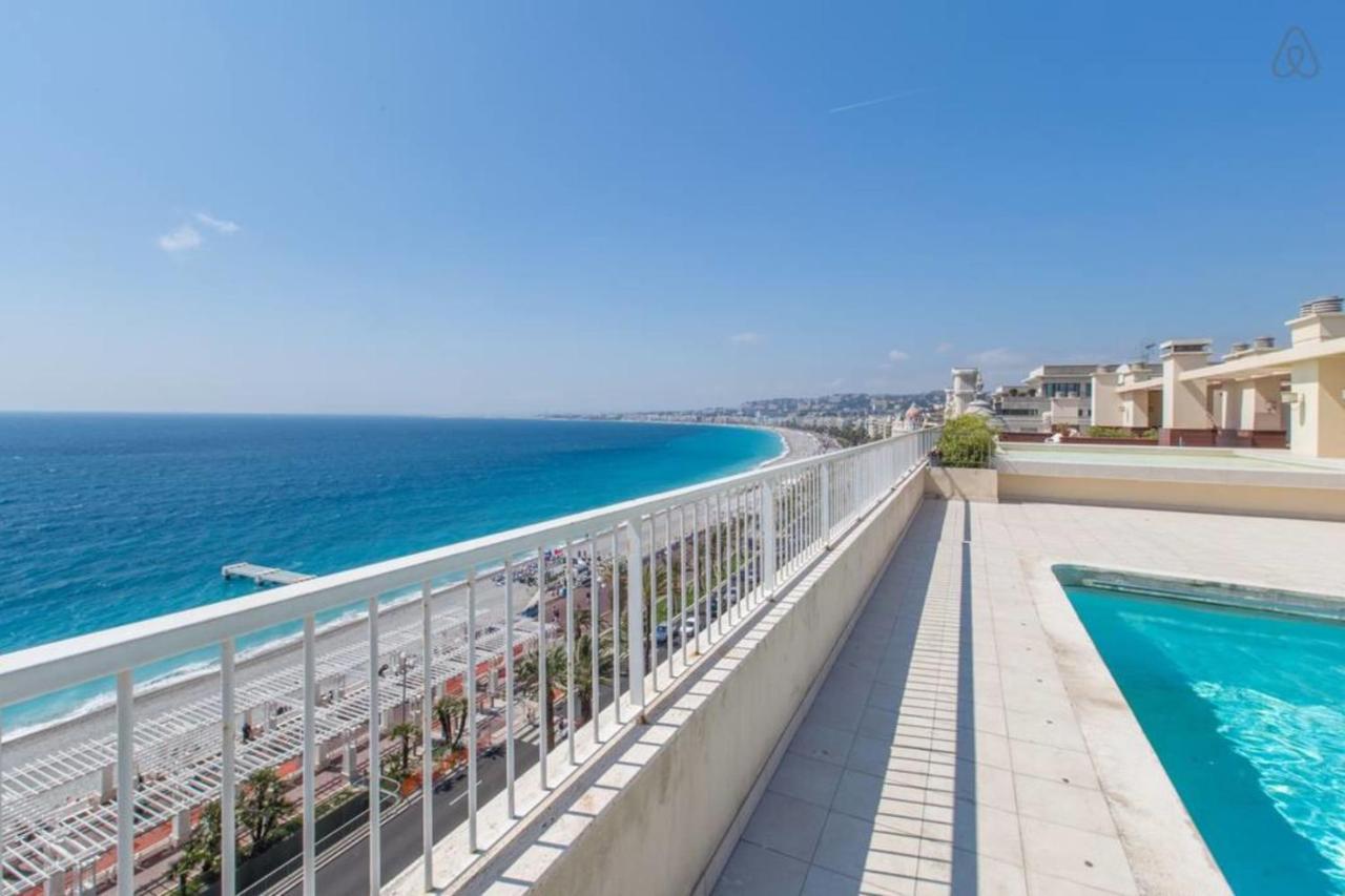 Royal Promenade Pool Terrace With Sea View Apartment Nice Luaran gambar